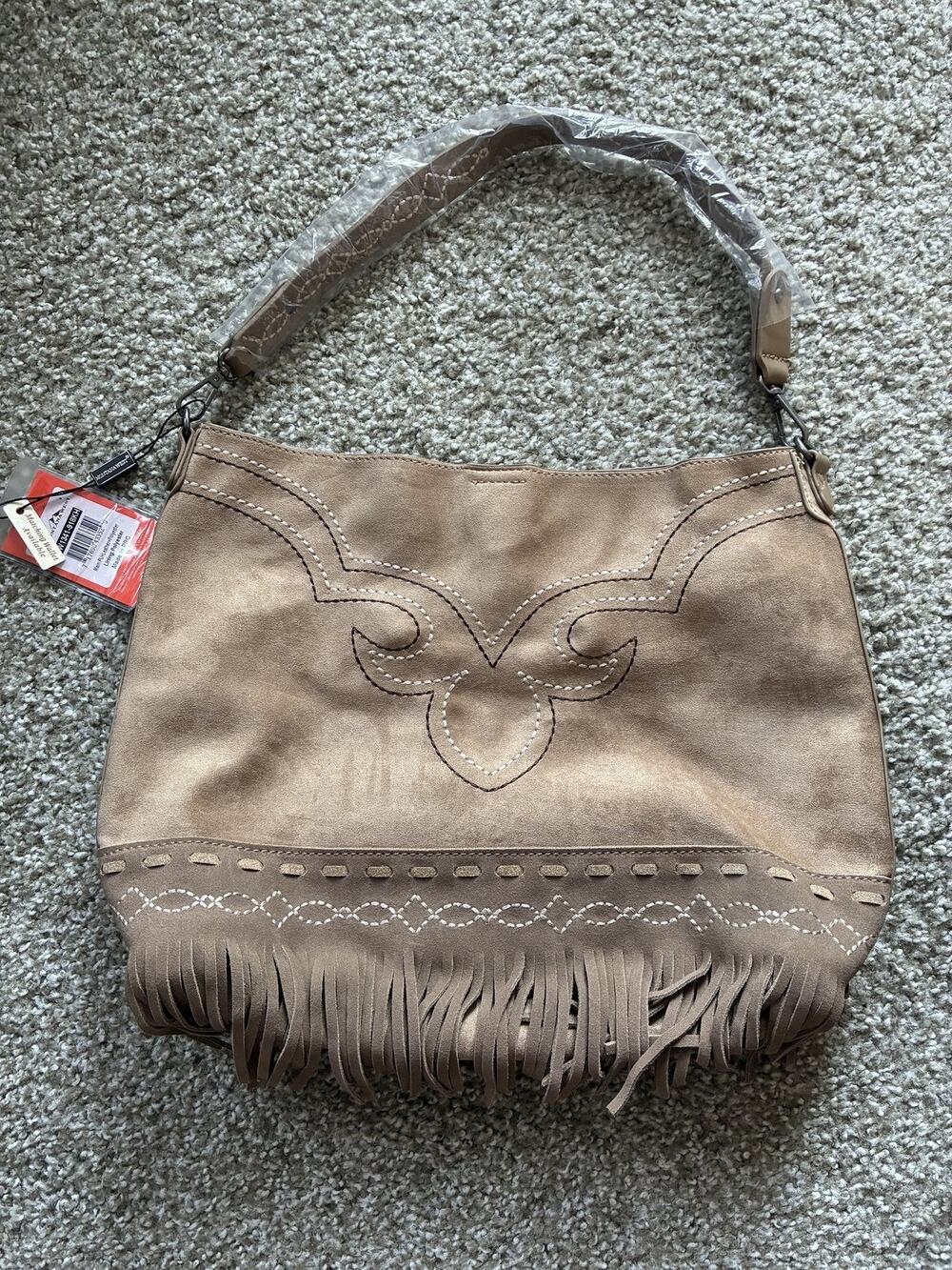 New Montana West Western Fringe Handbag Shoulder Bag Tan MW1341-918KH